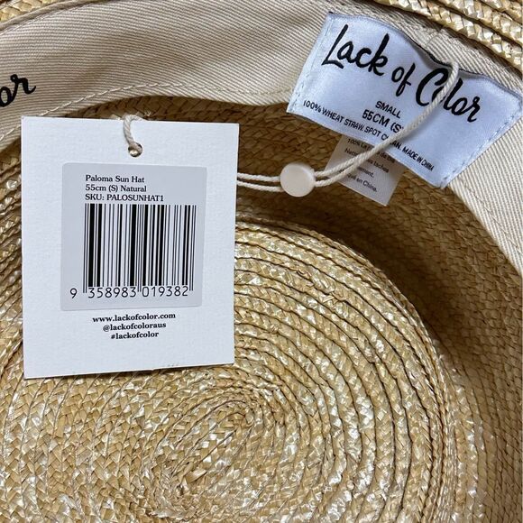 Lack Of Color Natural Straw Hat with Tan Ribbon - Picture 4 of 5